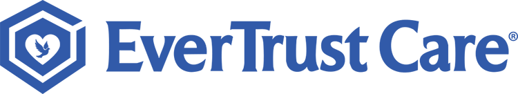 EverTrust Care modern blue and white logo